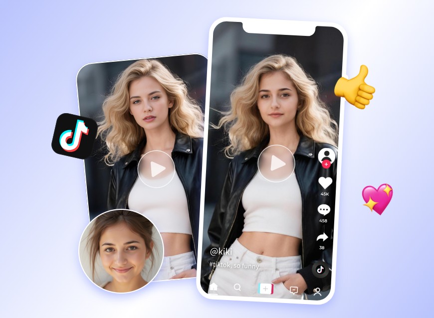 Create funny or professional head change effect for content creation and social media