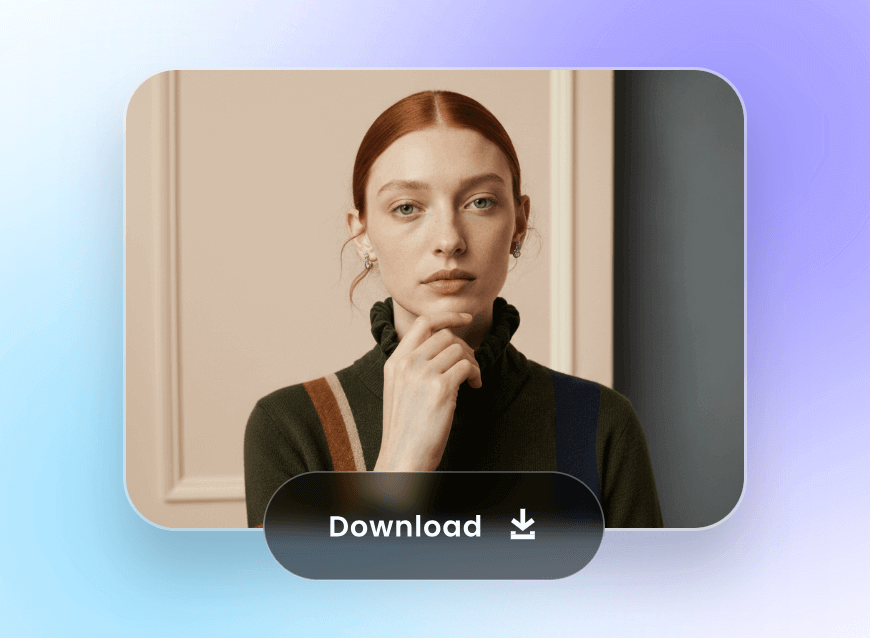Descarga una imagen en alta calidad de una mujer mejorada con IA