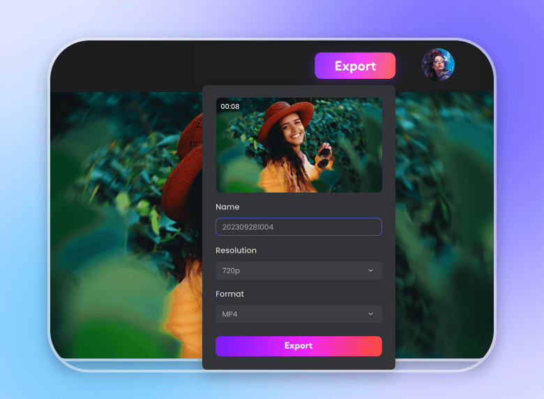 Descarregue um vídeo transformado a partir de uma foto