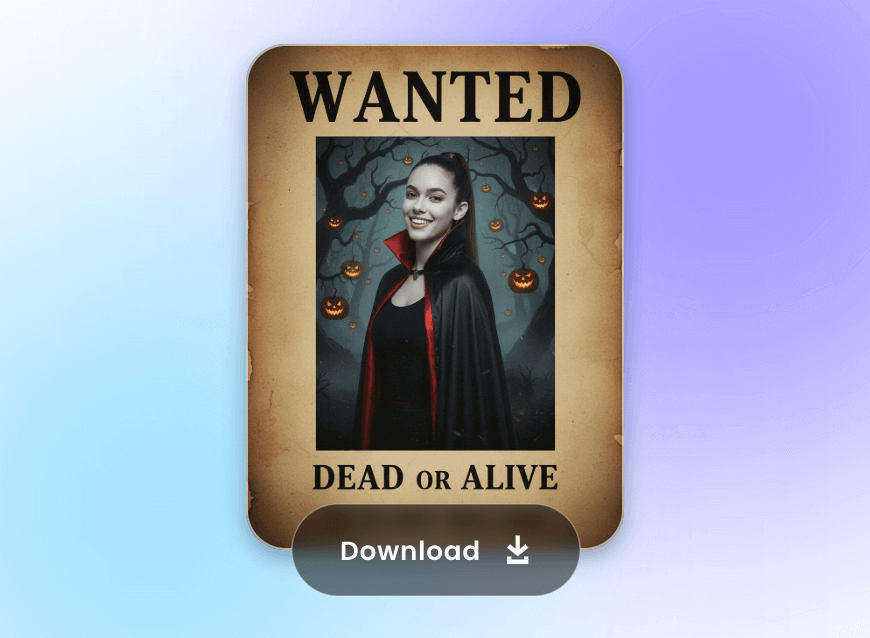 Schritt 3 Halloween-Wanted-Poster mit KI erstellen und herunterladen