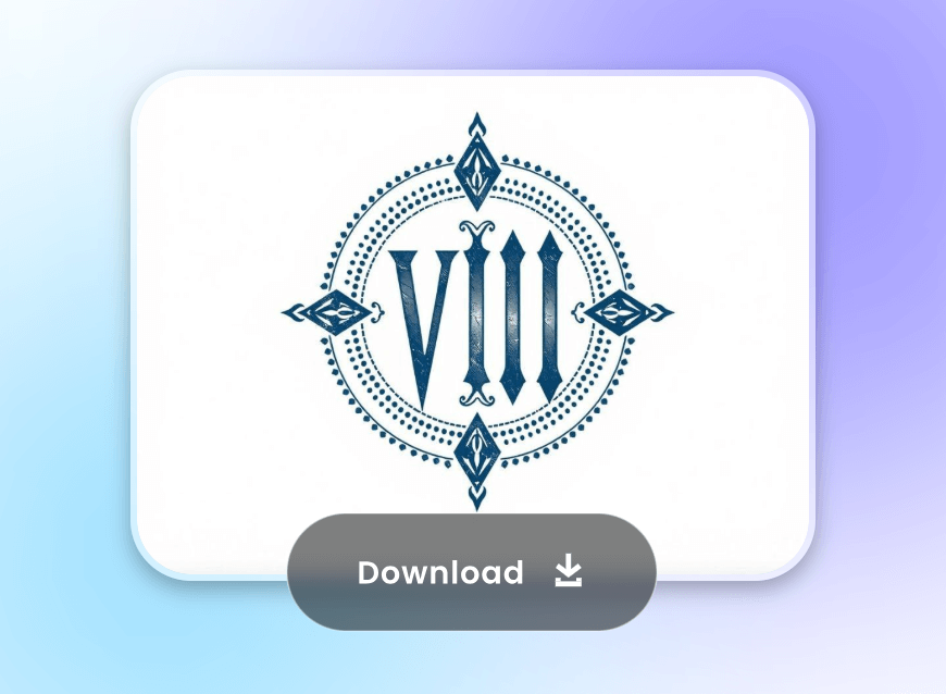 Download the AI generated roman numeral tattoo design