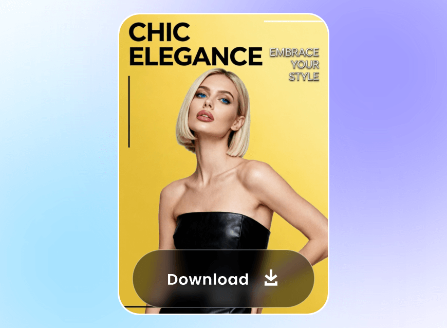 Download the AI poster of a female model