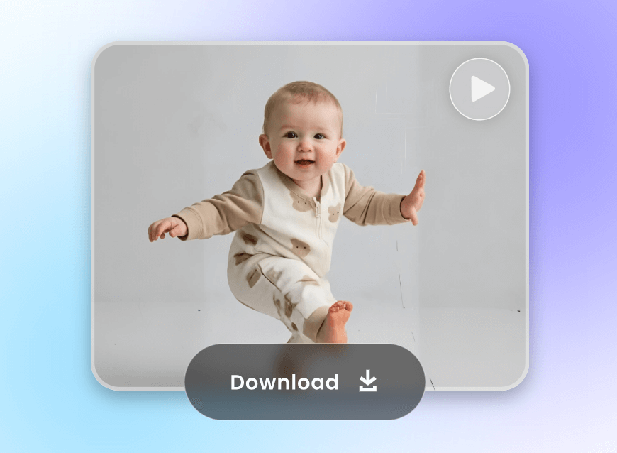 下載 AI 生成的寶寶跳舞影片