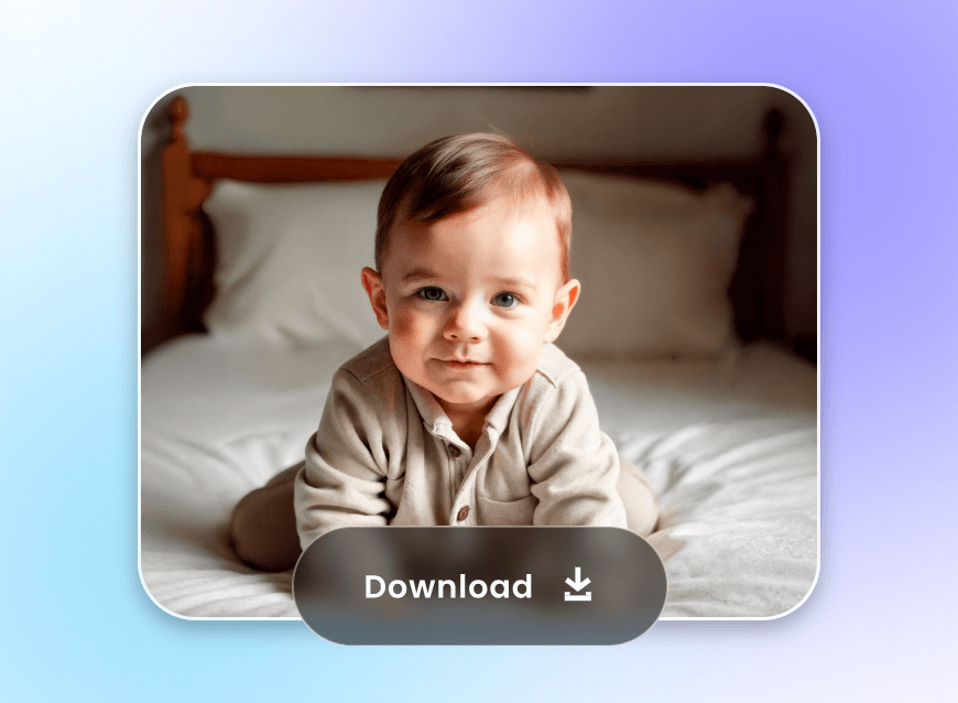 Baixe a imagem do bebê prevista gerada pela IA