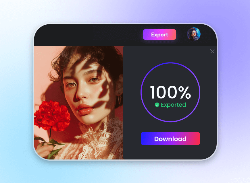 Download the ai generated female character from clipfly ai character generator