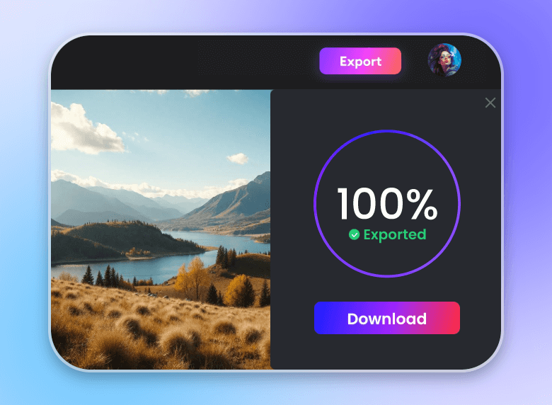 vídeo de paisagem gerado por ia baixado com sucesso