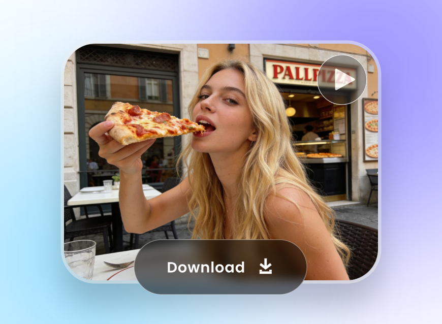 Download the ai generated video clip from clipfly