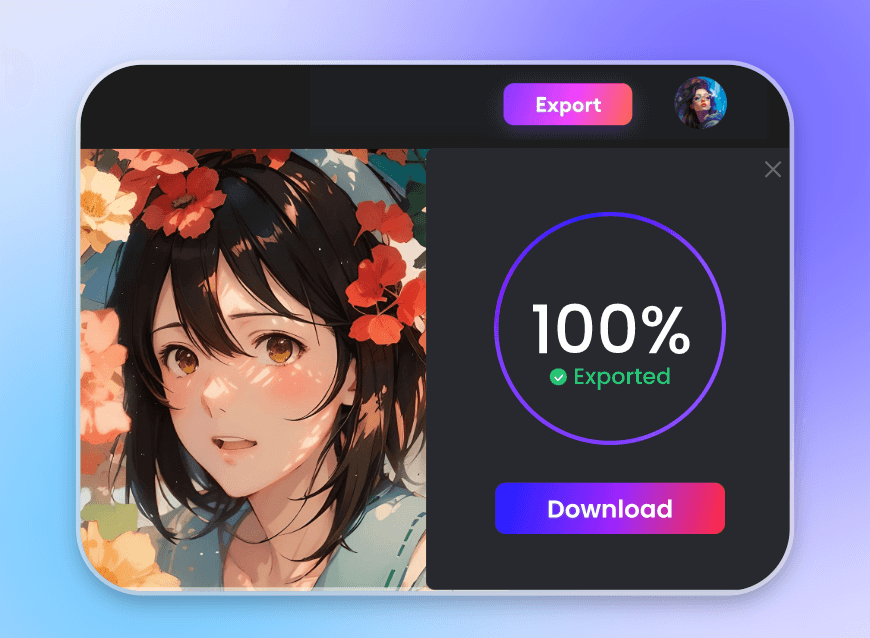 クリップフライから現実的な写真から変換されたアニメ風の写真をダウンロード