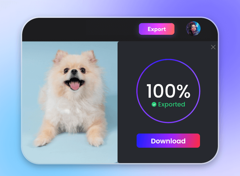 Baixe o vídeo convertido de um cachorro
