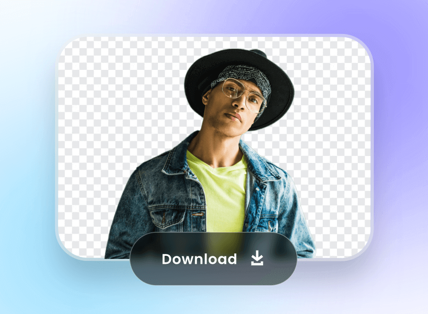 Download the green screen removed photo of a man in clipfly