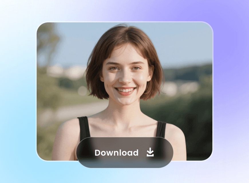 Download the image of the woman smiling after expression change
