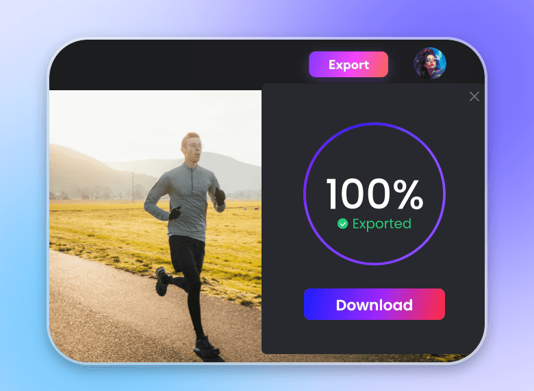 Download the mp4 video of a running man converted from gif