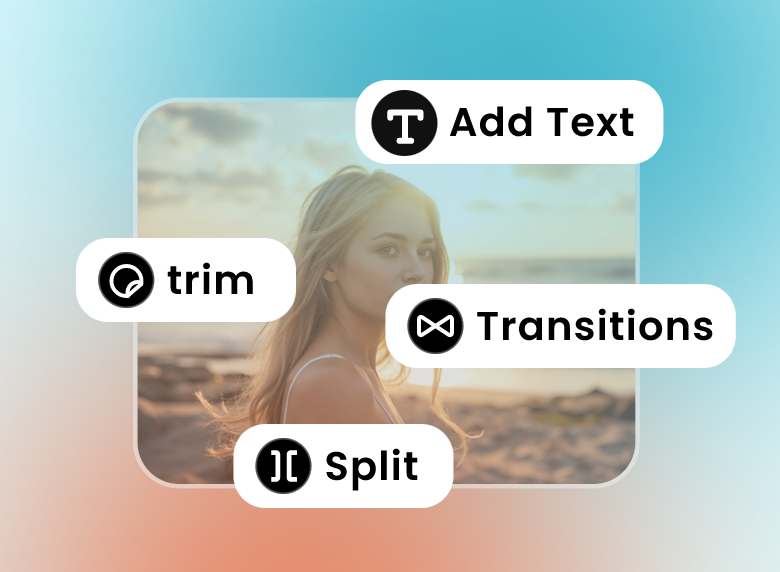 editar um vídeo curto usando várias ferramentas no clipfly