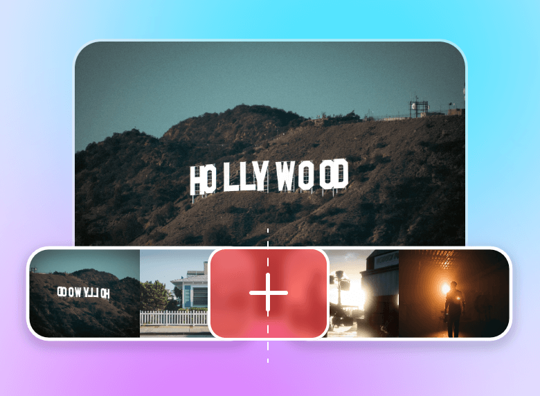 Edit a video of a hollywood view in clipfly