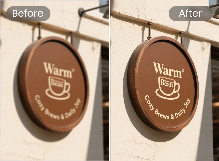 Mejora la calidad de imagen del diseño de un logo de cafetería