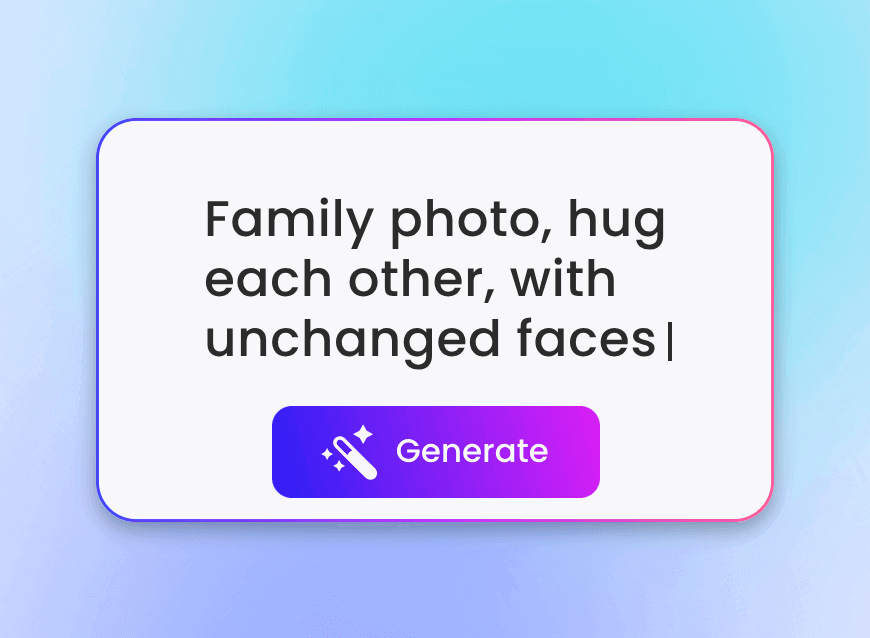 Enter custom prompts in clipfly ai family photo generator