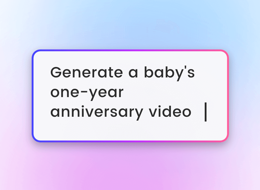 Enter text prompts about anniversary videos in clipfly ai anniversary video generator