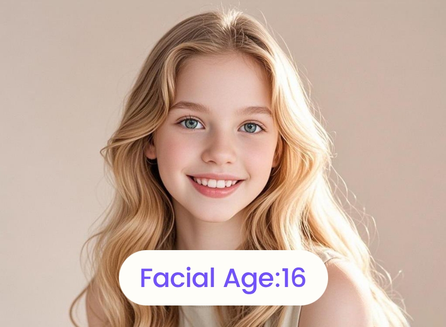 Example image featuring a little girl for testing how old do you look