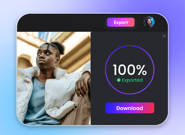 Export and download the converted MP4 video