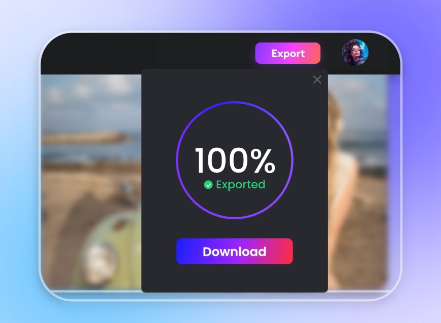 Export and share edited video