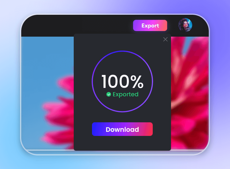Export the color corrected video