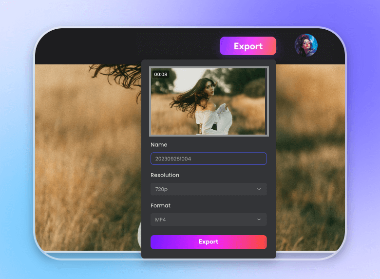Export the speed adjusted video