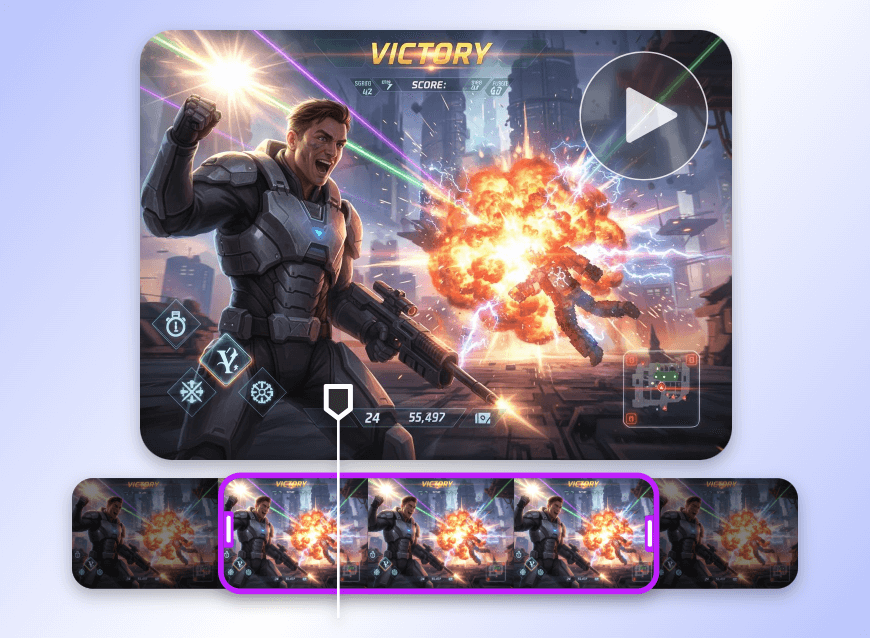 Extract highlights from a long gaming video