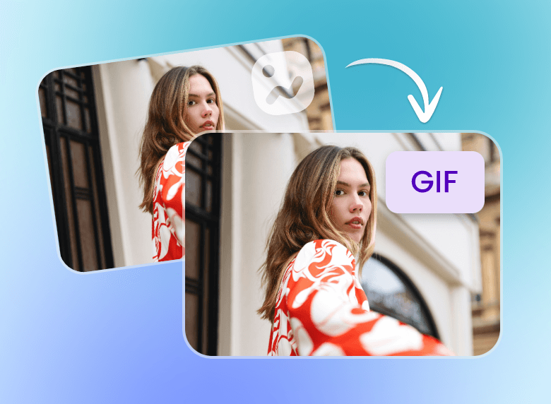 Fast convert the image to gif format in clipfly