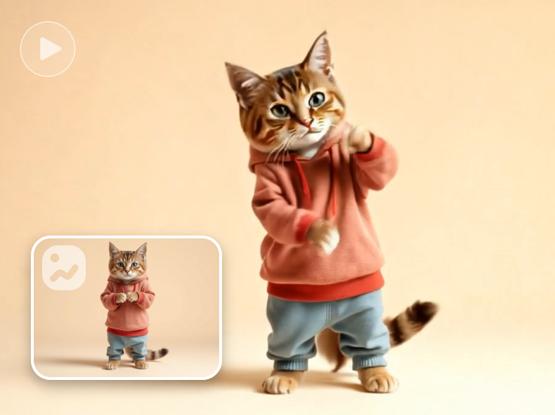 Featured image for clipfly ai dance generator featuring an ai cat dance video