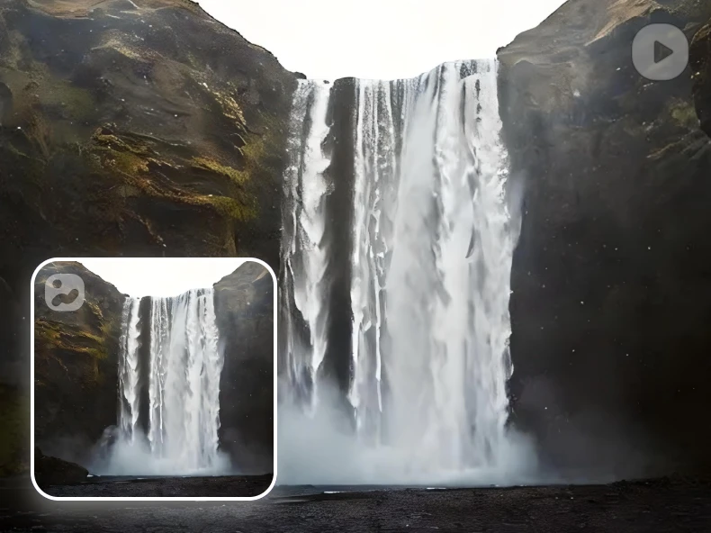 Featured image for clipfly ai image animator featuring turning a waterfall photo into a video
