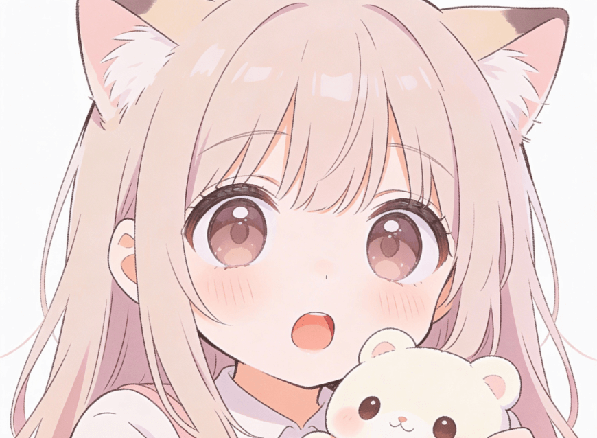 Generate a cute girl in moe anime style