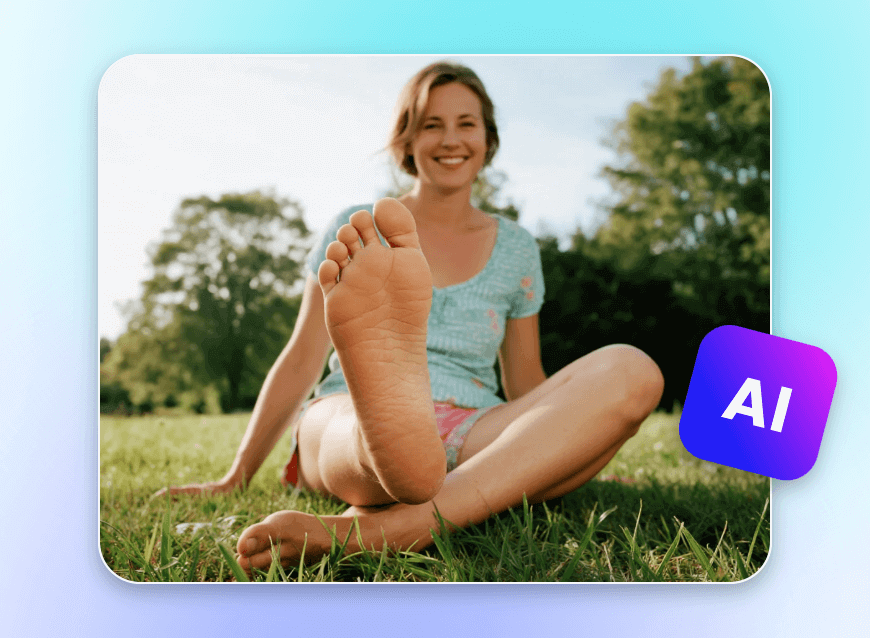 Generate a feet picture of a woman with ai