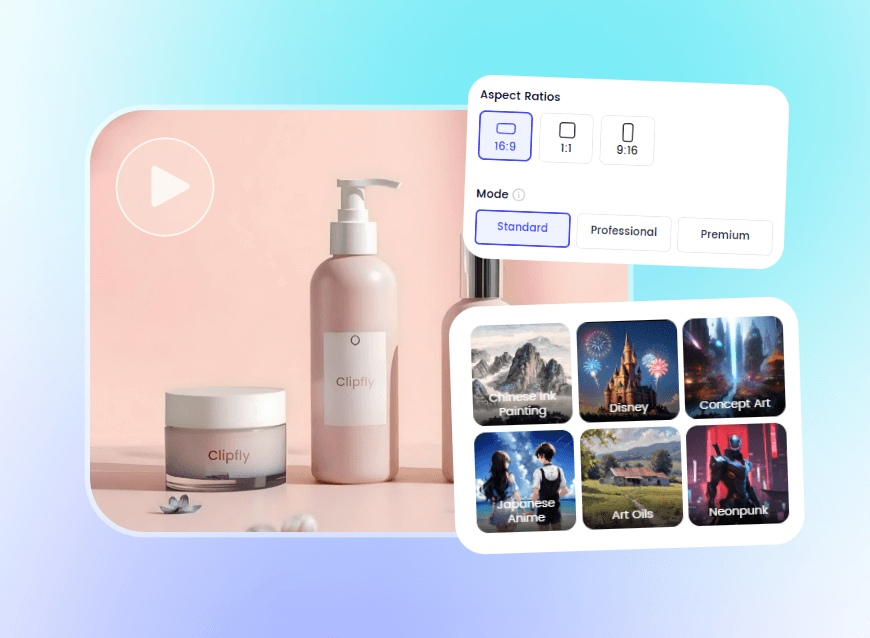 Generate a promo video of skincare products based on your text