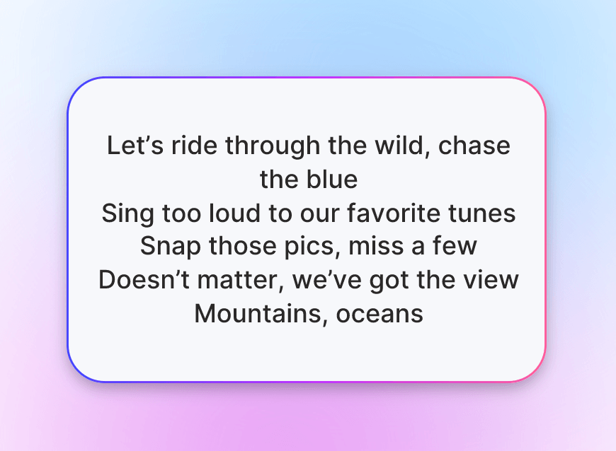 テキストから完全な歌詞を自動生成