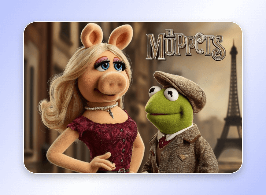 Gerar arte de bonecos de IA e adicione-a a um design