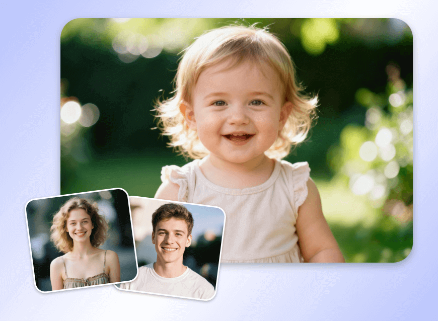 두 친구를 위한 AI 아기 이미지 생성