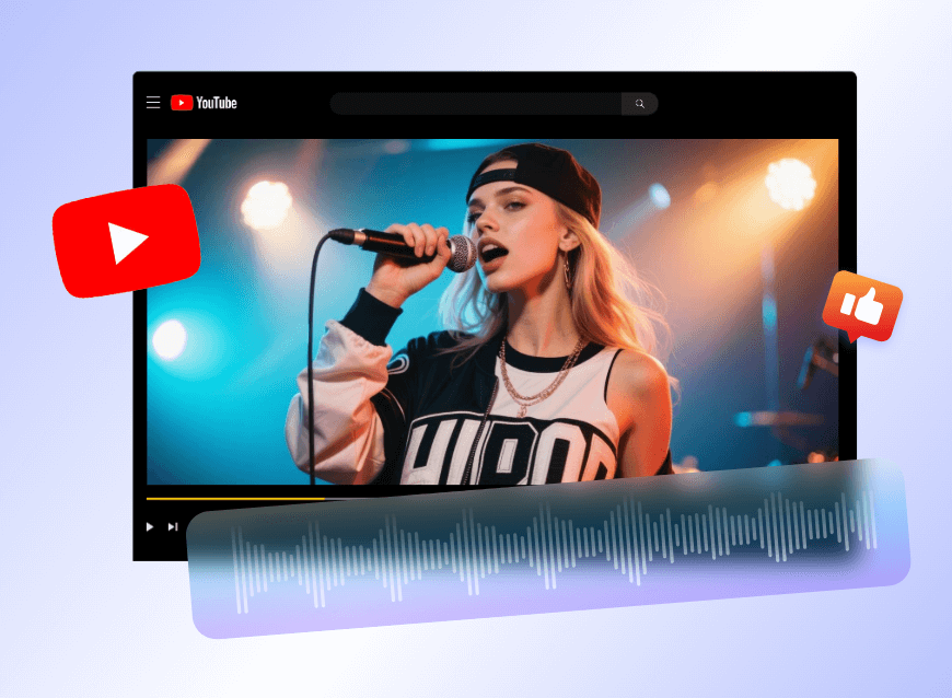 Generate an ai freestyle song and share it on youtube