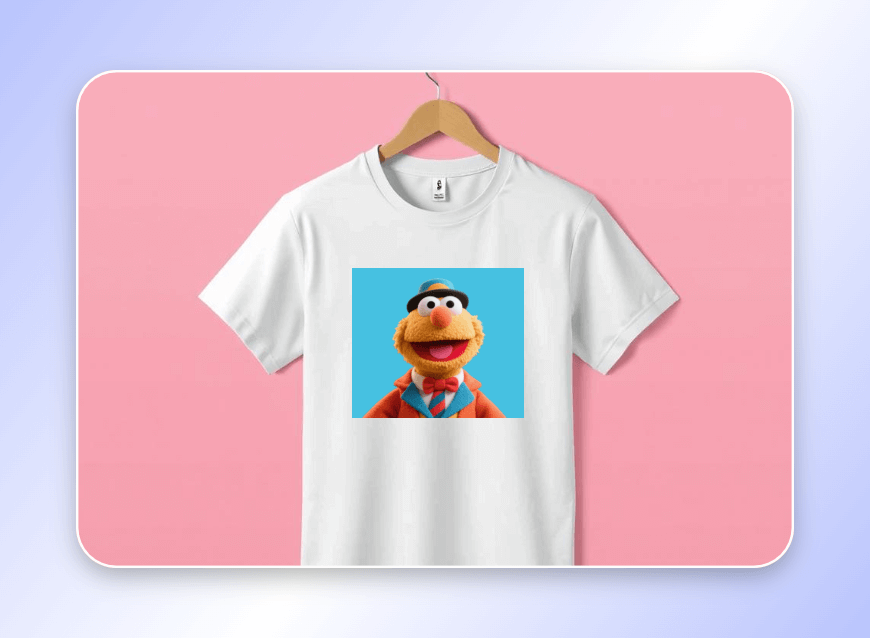 Gerar um boneco de IA e imprima-o em uma camiseta