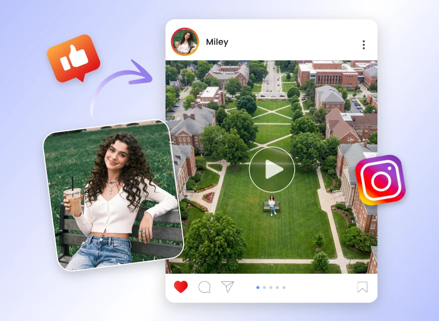 Generate stunning Earth zoom out effect for making viral content for social media