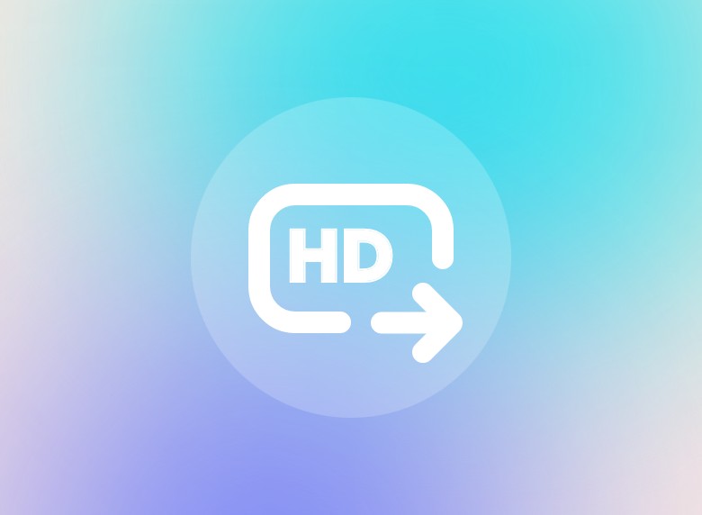 Gradient blue hd icon