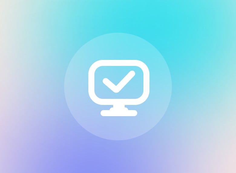 Ícone em linha azul gradiente