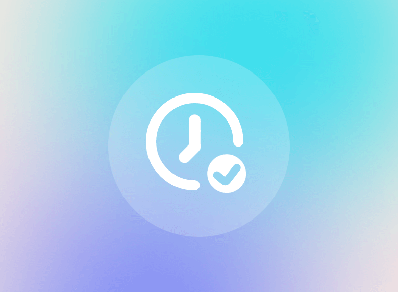 Gradient blue time saving icon