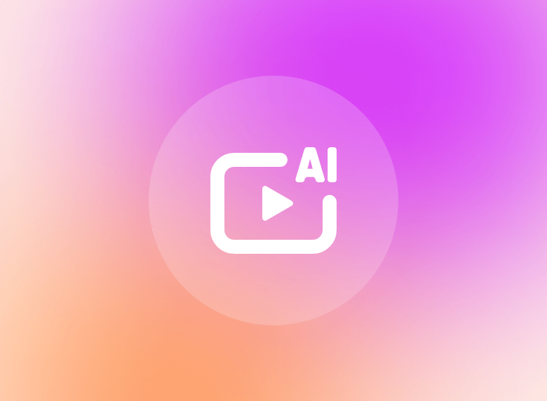 Gradient pink ai assisted icon