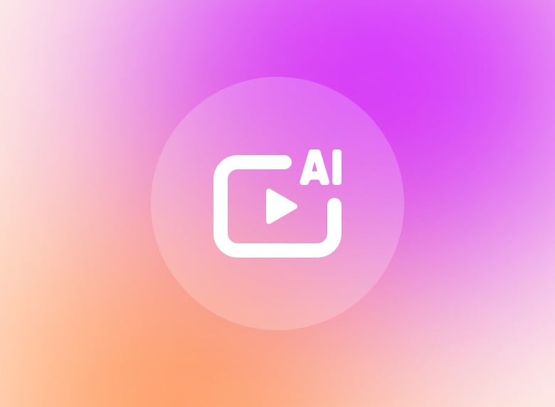 Gradient pink ai assisted icon