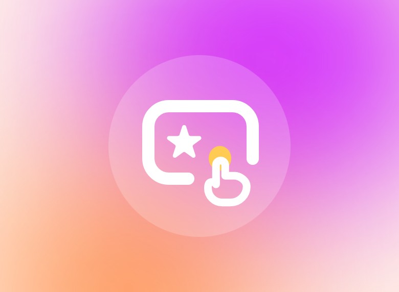 Gradient pink easy icon