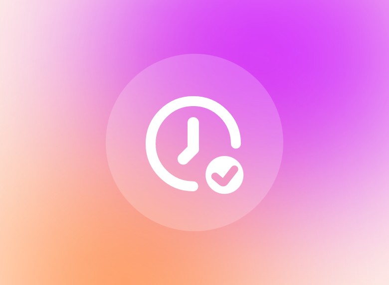 icône de rapidité de couleur dégradée violette