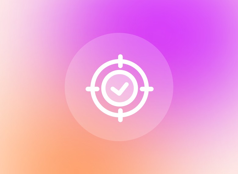 Ícone de alta precisão em rosa gradiente