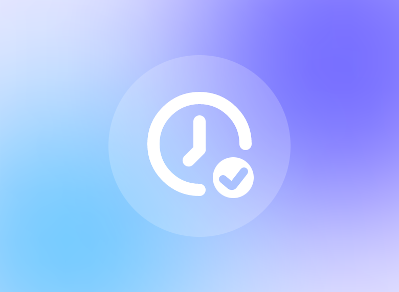 Gradient time saving icon
