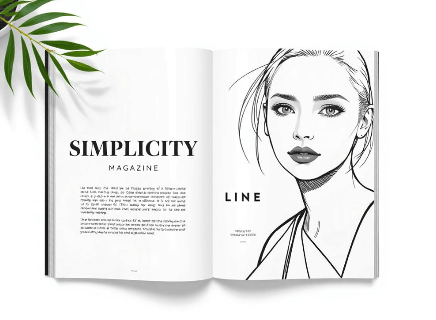 Line art illustration of a girl