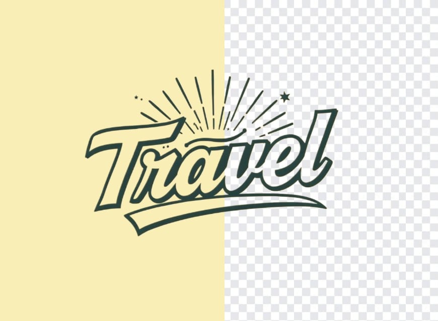 Logo PNG creator featuring the text travel